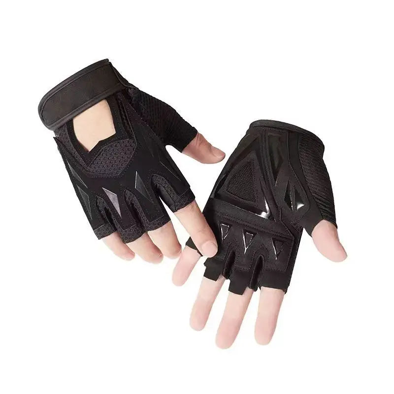 Motorbike Gym Gloves Fitness Weight Lifting Body Building Anti-Slip Training Sports 장갑 Hollow Out Breathable Adjustable Guants