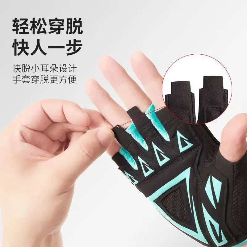 Motorbike Gym Gloves Fitness Weight Lifting Body Building Anti-Slip Training Sports 장갑 Hollow Out Breathable Adjustable Guants