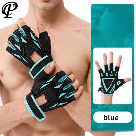 Motorbike Gym Gloves Fitness Weight Lifting Body Building Anti-Slip Training Sports 장갑 Hollow Out Breathable Adjustable Guants